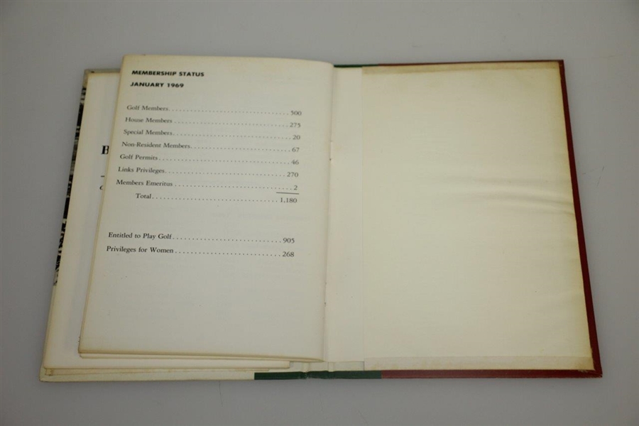 1969 Baltusrol Golf Club Hardcover Members Book