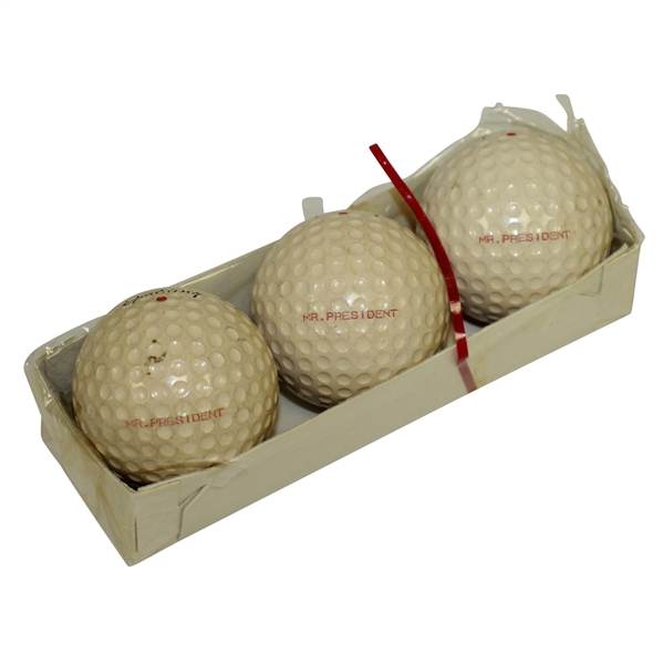 Dwight D Eisenhowers Personal "Mr President" Spalding Golf Ball Sleeve