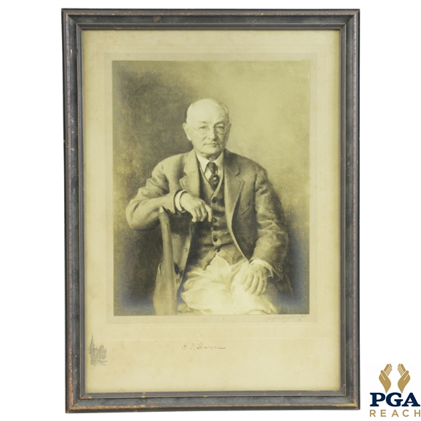 1928 HC Fownes of Oakmont CC Signed Print Done By Ralph W Johnston - Trinity Ct Studio Pitts. JSA ALOA