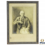 1928 HC Fownes of Oakmont CC Signed Print Done By Ralph W Johnston - Trinity Ct Studio Pitts. JSA ALOA