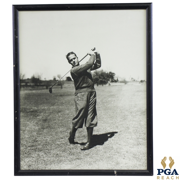Bobby Jones Black And White Post Swing Oversized Photo - Framed