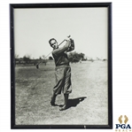 Bobby Jones Black And White Post Swing Oversized Photo - Framed