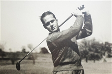 Bobby Jones Black And White Post Swing Oversized Photo - Framed