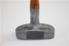 Turk Righter Center Wood Shaft Aluminum Head Putter with Pendulum Grip - Patent May 25, 1915