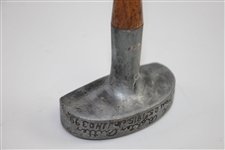 Turk Righter Center Wood Shaft Aluminum Head Putter with Pendulum Grip - Patent May 25, 1915