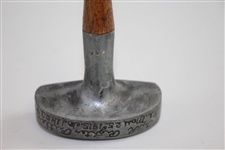 Turk Righter Center Wood Shaft Aluminum Head Putter with Pendulum Grip - Patent May 25, 1915