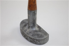 Turk Righter Center Wood Shaft Aluminum Head Putter with Pendulum Grip - Patent May 25, 1915