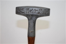 Turk Righter Center Wood Shaft Aluminum Head Putter with Pendulum Grip - Patent May 25, 1915
