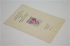 1931 Ryder Cup Team Matches at Scioto Country Club Dinner Menu - Great Condition