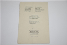 1931 Ryder Cup Team Matches at Scioto Country Club Dinner Menu - Great Condition