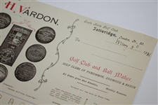 Harry Vardon Signed & Handwritten Note on Letterhead - May 8th, 1931 FULL JSA #BB52985
