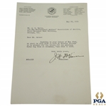 Oakland Hills President Signed Letter Allowing Al Watrous to Join 1931 Ryder Cup Team