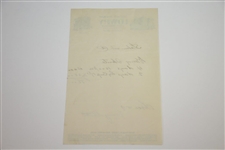 Denny Shute Signed Hotel Receipt from The Lowry St. Paul, Minn. JSA ALOA