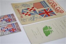 1931 Ryder Cup at Scioto Country Club Logo Sticker, Two Silver Logo Stickers, & Ryder Cup History Booklet