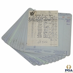 1931 British Ryder Cup Team Signed Hotel Room Service Receipts - Eleven JSA ALOA
