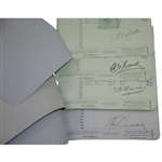 1931 British Ryder Cup Team Signed Hotel Room Service Receipts - Eleven JSA ALOA