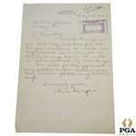 Paul Runyan Signed Handwritten 1933 Ryder Cup Letter Accepting Nomination to Team JSA ALOA