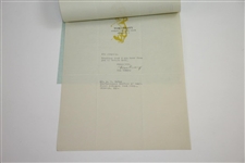 Tom Creavy Signed 1933 Ryder Cup Team Member Voting Inquiry - Why Not Him? JSA ALOA