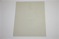 Tom Creavy Signed 1933 Ryder Cup Team Member Voting Inquiry - Why Not Him? JSA ALOA