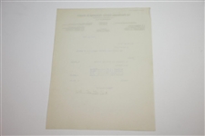 Horton Smith Signed 1933 Ryder Cup Expense Breakdown Sheet JSA ALOA