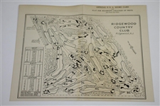 1935 Ryder Cup at Ridgewood Country Club Official Parking Pass & Scorecard with Map