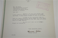Herman Keiser Signed 1947 Ryder Cup Team Nomination Acceptance Letter JSA ALOA
