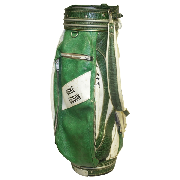 Leland "Duke" Gibson MacGregor Personal Used Golf Bag with Bag Tags Including JDM Country Club