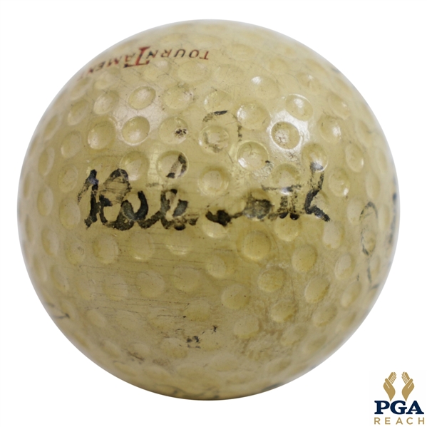 Horton Smith, Lawson Little, Jimmy Thomson, & Harry Cooper Signed Golf Ball JSA FULL #BB52878