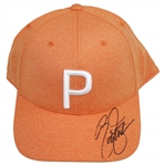 Rickie Fowler Signed Orange P Puma Hat JSA #GG76825