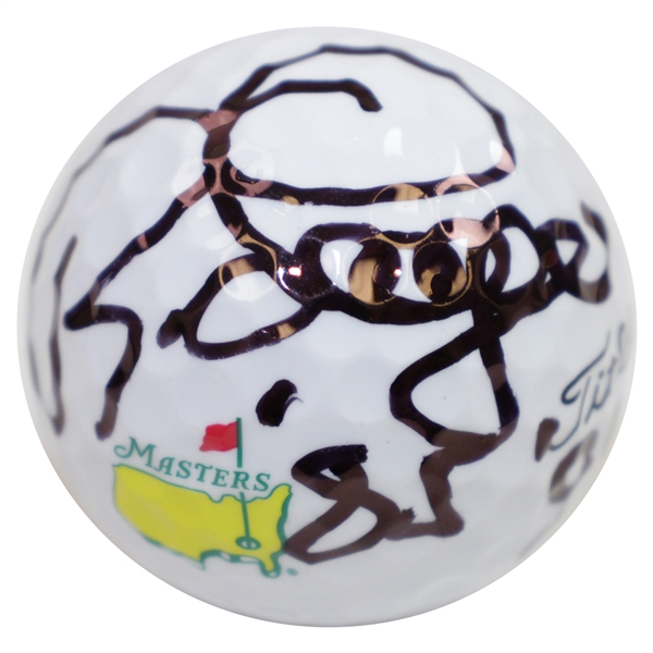 Bernhard Langer Signed Masters Logo Golf Ball with 85 & 93 JSA #GG32094
