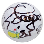 Bernhard Langer Signed Masters Logo Golf Ball with 85 & 93 JSA #GG32094