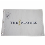 Rickie Fowler Signed The Players White Embroidered Flag JSA #GG76820