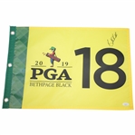 Brooks Koepka Signed 2019 PGA Championship at Bethpage Black Screen Flag FULL JSA #BB22073