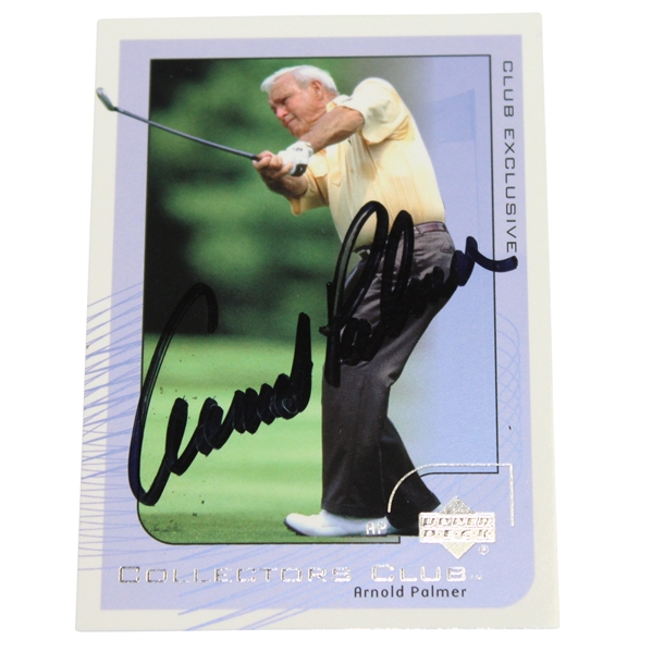Arnold Palmer Signed Upperdeck Collectors Club Golf Card JSA COA
