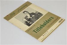 1959 Women's Titleholders 20th Anniversary Championship at Augusta CC Program