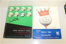 Five Signed 1950's Golf Championship Programs - Harney, Burke, Sanders, Fetchik JSA ALOA