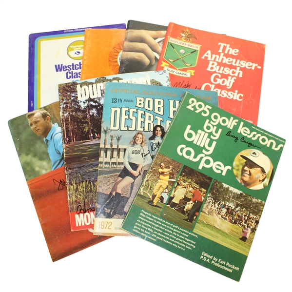Eight Signed 1970s Golf Championship Programs - Casper, Blancas, Aaron & Others JSA ALOA