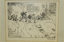 'The Sixth Tee' Cartoon No. 36 by Clare Briggs - Framed