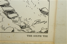 'The Sixth Tee' Cartoon No. 36 by Clare Briggs - Framed
