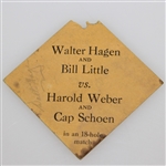 Walter Hagen Signed Exhibition Ticket with Ottawa Park Scorecard with Stymie JSA ALOA