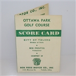 Walter Hagen Signed Exhibition Ticket with Ottawa Park Scorecard with Stymie JSA ALOA