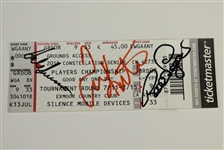 Assorted Golf Tournament Tickets & Senior Players Championship Ticket Signed by H.O.F., Hale Irwin, Tom Kite, Bernhard Langer JSA/AOLA