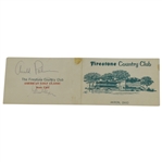 Arnold Palmer & Gary Player Signed Vintage Firestone Country Club Scorecard JSA ALOA