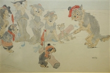 'The Old Scotch Terriers' Original Pencil And Gouache On Paper Signed by Artist JAS
