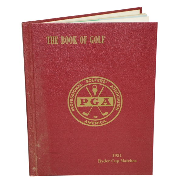1951 The Ryder Cup at Pinehurst CC Hardcover Program - USA Winner 9 1/2 - 2 1/2