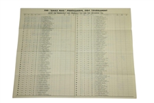 1945 'Daily Mail' Golf Tournament at Old Course St Andrews Advertising Flyer w/ Pairings