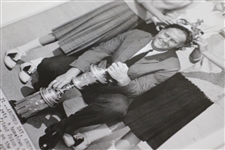 Jack Nicklaus 1959 US Amateur Trophy with Crown & Girls Wire Photo