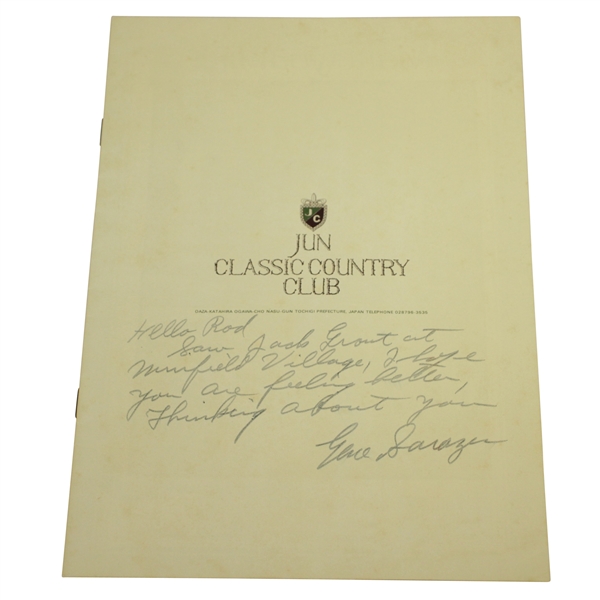 Gene Sarazen Signed Japanese Gene Sarazen Jun Classic 1978 Program JSA ALOA