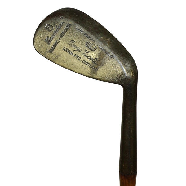 George Nicoll Hand-Forged in Leven Fife Scotland Dot Faced Mashie Niblick - 8 Recorder