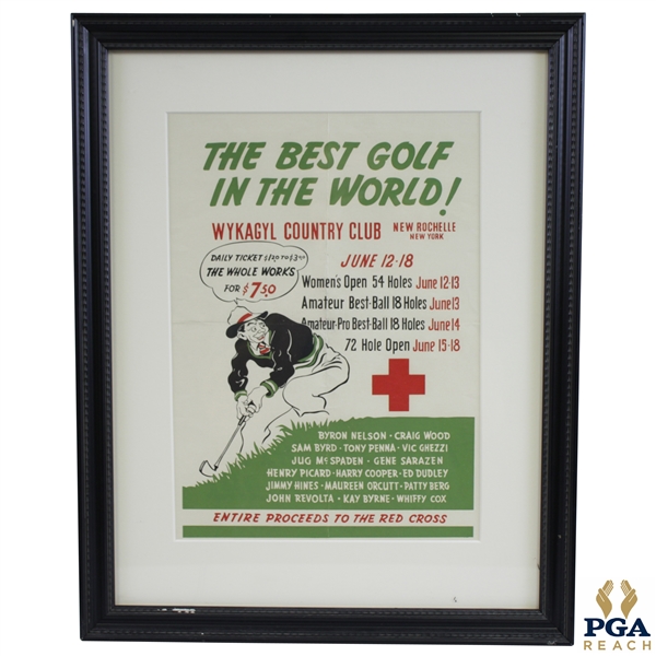 Red Cross "The Best Golf in the World" at Wykagyl CC Ticket Advertising Poster - New Rochelle, NY